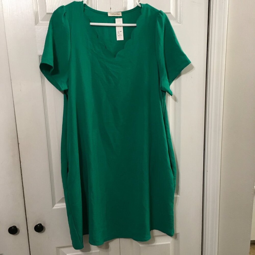 Cotton Bleu Lightweight Mini Dress - Picture 1 of 6